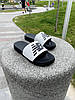 Тапочки Adidas white Адідас білі чоловічі сланці тапки шльопанці білі літні гумові 40 - 46, фото 10