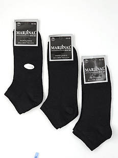 Чоловічі шкарпетки короткі Marjinal СІТКА з бавовни однотонні парфумовані 40-45 12 шт в уп чорні