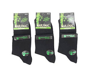 Шкарпетки середні антибактеріальні Marjinal bamboo СІТКА чоловічі дезодоровані 40-45 12 шт уп чорні