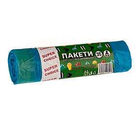Пакети для сміття SUPER CHOICE 35 л 15 шт із затяжками