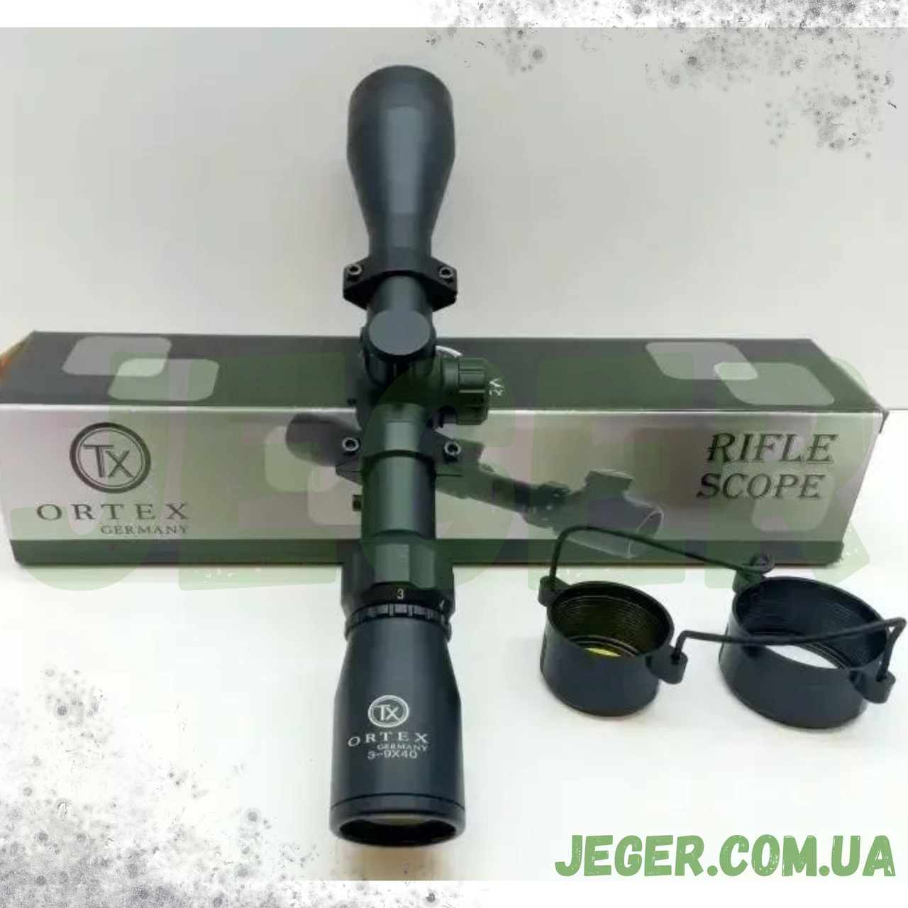 Оптичний приціл Rifle Scope Ortex 3-9x40, оптичний приціл для пневматичних гвинтівок Ortex 3-9x40, оптика
