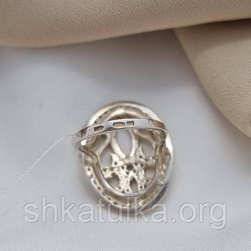 Кольцо серебро с золотом и цирконами Руна - фото 7 - id-p714642230