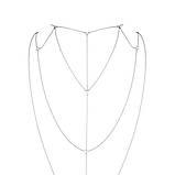 Ланцюжок для спини Bijoux Indiscrets Magnifique Back and Cleavage Chain - Silver, прикраса для тіла, фото 2