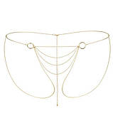 Ланцюжок-трусики Bijoux Indiscrets Magnifique Bikini Chain – Gold, прикраса для тіла, фото 2