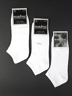 Чоловічі шкарпетки короткі Marjinal СІТКА з бавовни однотонні 40-45 12 шт в уп білі