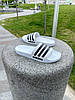 Тапочки Adidas white Адідас білі чоловічі сланці тапки шльопанці білі літні гумові 40 - 46, фото 6