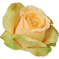 Роза искусственная Memory | Д = 9 см, В = 8 см | Цвет - желто-зеленый |Производитель - Польша| Упаковка 12шт