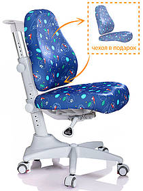 Крісло синє з малюнком Match F gray base (арт.Y-528 F) і знімний чохол