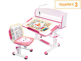 Комплект Evo-kids (стіл + стіл + полиця + лампа) BD-10 PN з лампою