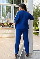 Костюм жіночий брючний з блузкою БАТАЛ, фото 5
