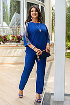 Костюм жіночий брючний з блузкою БАТАЛ, фото 2