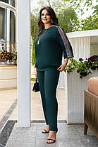 Костюм жіночий брючний з блузкою БАТАЛ, фото 3