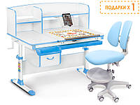 Письменный регулируемый Детский стол и стул Evo-50 BL Blue (арт. Evo-50 BL + кресло Y-408 KBL)