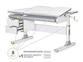 Дитячий стіл парта для дому Mealux Hamilton Multicolor G Lite (арт.BD-680 W/G MC Lite)