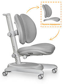 Сіре Регульоване крісло на колесах для дитини Mealux Ortoback Duo Grey (арт.Y-510 G)