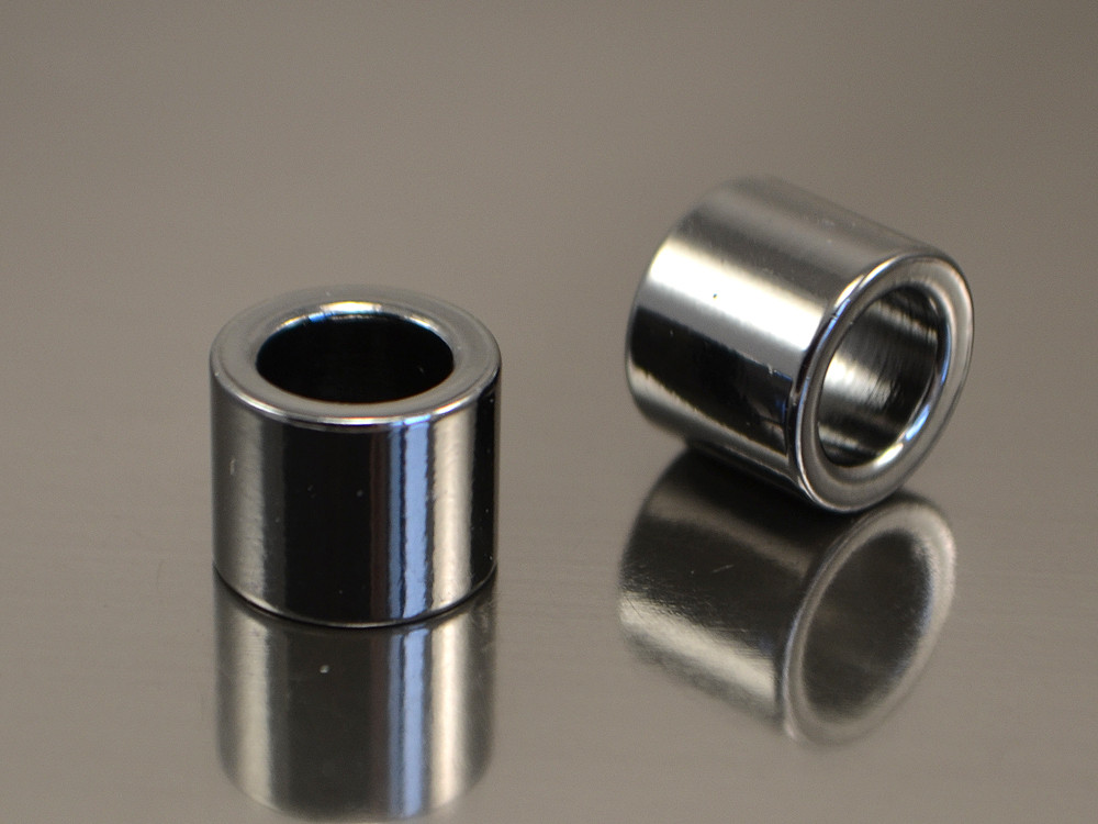 Бусина Тунель простий, ганметал, неірж сталь, фото 1