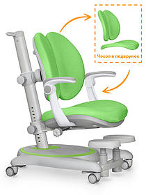 Дитяче крісло для догляду школяреві Mealux Ortoback Duo Plus Green (Y-510 KZ Plus) з підлокітниками