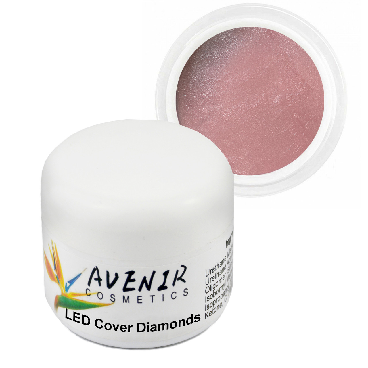 Гель для нарощування LED Cover Diamonds з шимером 30 мл