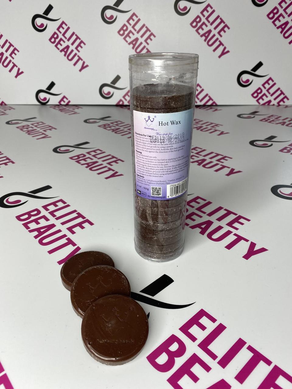 Віск у таблетках  Hot Wax 500 гр коричневий