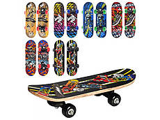 Скейт MS 0324-1 43-13 см, пластик.підвіска, колеса ПВХ,7слоїв, підш608Z