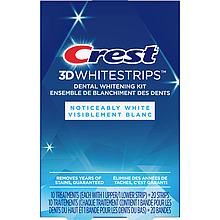 Відбілюючі смужки Crest Noticeably White Whitestrips Dental Whitening Kit 10 пар (20 шт.) (2-3 тони)