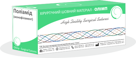 ПОЛІАМІД 3/0 шовний матеріал 0,75 м із ріжучою голкою