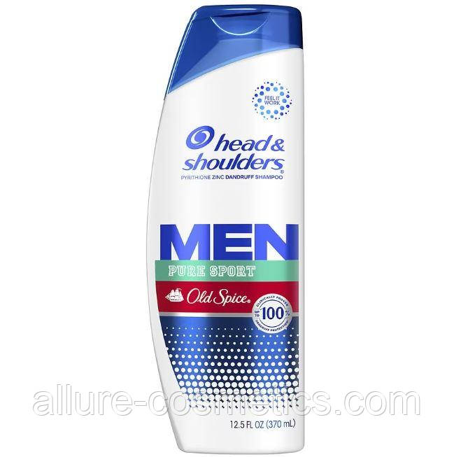 Чоловічий шампунь проти лупи Head&Shoulders Men Advanced Series Pure Sport Old Spice 370 мл (США)