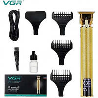 Профессиональная беспроводная машинка для стрижки волос VGR V-265 mn/триммер для бороды