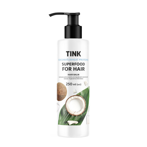 Бальзам для сухого й ослабленого волосся Tink Hair Balm Кокос-Пшеничні протеїни 250 мл (18175Ab)
