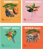 Зошит 12арк. кос.лін. /ТВ/ "Африка" №ТЕ33101(25)(600)