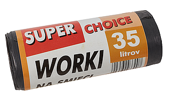 Пакети для сміття Super Choice LUX LD LD 35 л 15 шт 50х60см