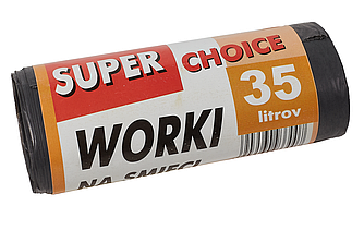 Пакети для сміття Super Choice LUX LD 35 л 15 шт 50х60 см