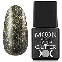 Закрепитель для гель-лака Moon Full Top Glitter №02 Gold 8 мл (19526Ab)