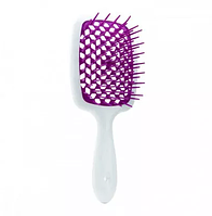 Щітка для волосся Janeke Superbrush Біло-фіолетова (20076Ab)