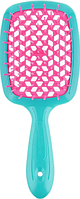 Щетка для волос Janeke Superbrush Бирюзово-розовая (20073Ab)