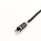 Магнітний кабель 3в1 (Type-C, Micro-USB, Lightning) для заряджання телефону, M3, Чорний / Магнітний шнур заряджання, фото 10