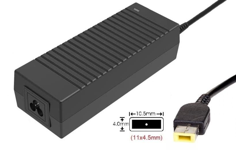 Блок питания для ноутбука Lenovo 19.5v 6.15a 120w Square tip 11.0x4.5mm (+pin) + Сетевой кабель (Kolega-Power) - фото 1 - id-p1859170914