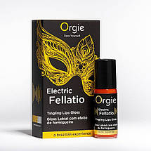 Рідкий вібратор блиск для губ Orgie Electric Fellatio vibrating gloss 15ml (середній 6/10), фото 2