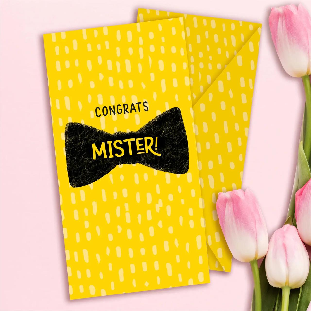 Подарунковий конверт "Congrats mister" 1шт.