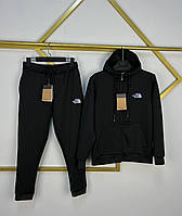 Спортивный костюм The North Face мужской черный весна лето штаны и кофта с капюшоном брендовый легкий