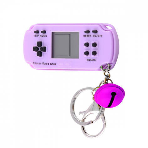 Портативна ігрова консоль Keychain Tetris 23 games purple, фото 1