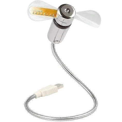 Портативний USB вентилятор із проекцією UF-211-07 gray, фото 1