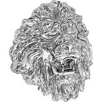 Кольцо серебряное Лев