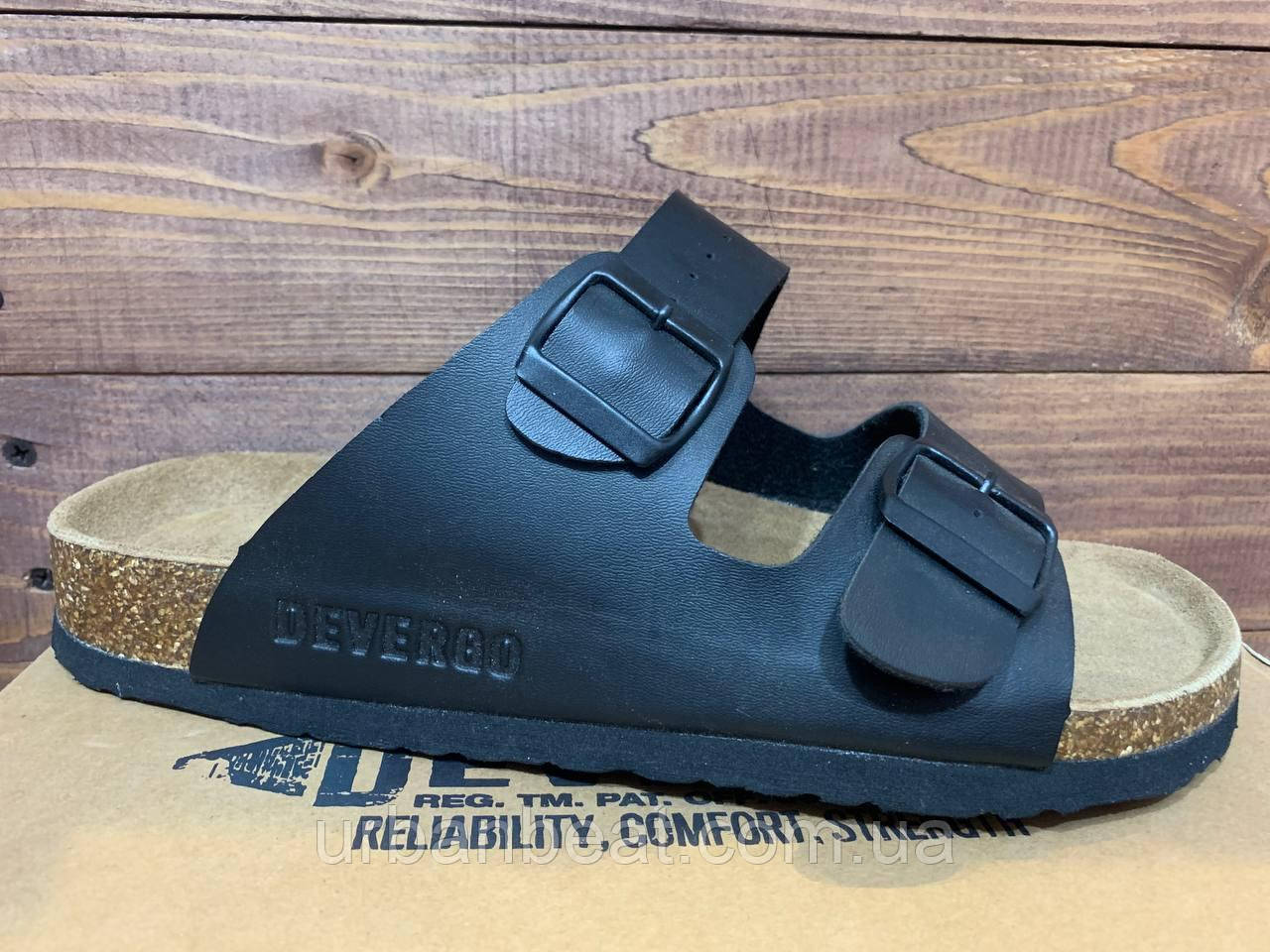 Чоловічі шльопанці Devergo Black Оригінал