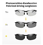 Фотохромні сонцезахисні окуляри, окуляри-хамелеони "Чорний хамелеон", фото 5