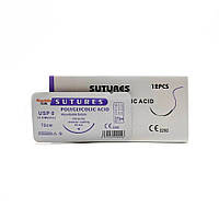 ПГА Sunmed USP 0 (EP 3.5) 75 см зі звор. ріж. голкою 35мм 3/8 кола