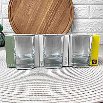 Набір квадратних скляних стопок 6 шт. 55 мл Uniglass Viva, фото 4