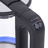 Скляний електричний чайник Mesko MS 1301 (2200 Вт, 1.7 л, стильний регулювання температури, підсвітка), фото 2