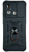 PC + TPU чехол Camshield armor на Xiaomi Redmi 12C черный