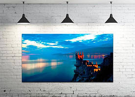 Картина на полотні на стіну для інтер`єру/спальні/прихожої DK Замок (DKP4560-g640) 50х100 см